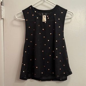 NWOT Spiritual Gangster Gold Star Tank, Small